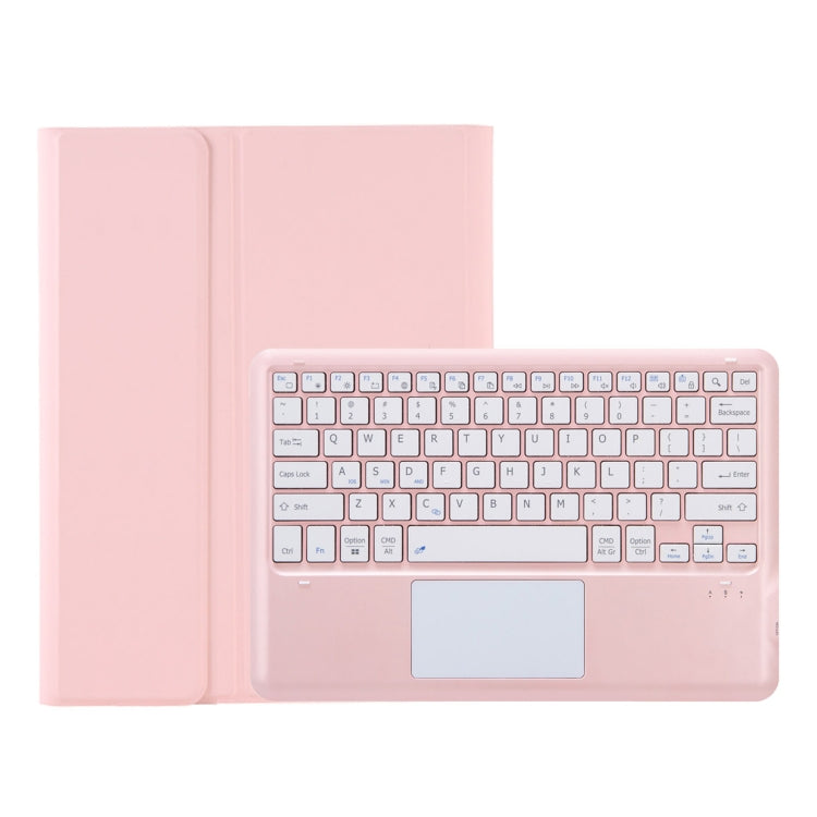 For Samsung Galaxy Tab S9 FE+ A810B-A Touch Pad Detachable Bluetooth Keyboard Leather Tablet Case(Pink) - Samsung Keyboard by PMC TechLife | Online Shopping South Africa | PMC TechLife
