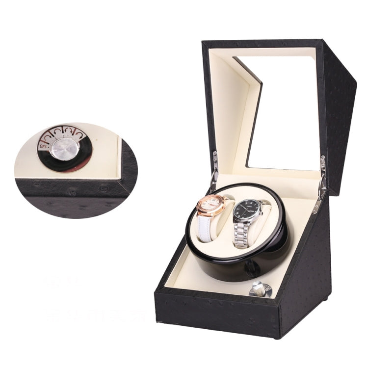 5 Gear Mechanical Automatic Watch Box Electric Motor Watch Shaker, US Plug, Style:Ostrich Pattern(White) - free shipping - PMC TechLife - Order now!
