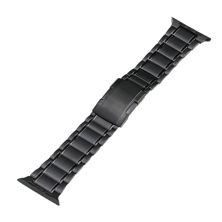 For Apple Watch Series 6 44mm Five Beads Turtle Buckle Titanium Steel Watch Band(Black) - Watch Bands by PMC TechLife | Online Shopping South Africa | PMC TechLife | Buy Now Pay Later Mobicred