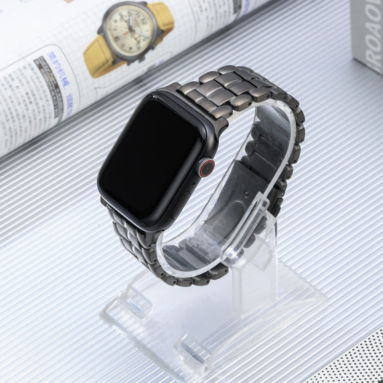 For Apple Watch Series 3 38mm Five Beads Titanium Steel Watch Band(Grey) - Watch Bands by PMC TechLife | Online Shopping South Africa | PMC TechLife