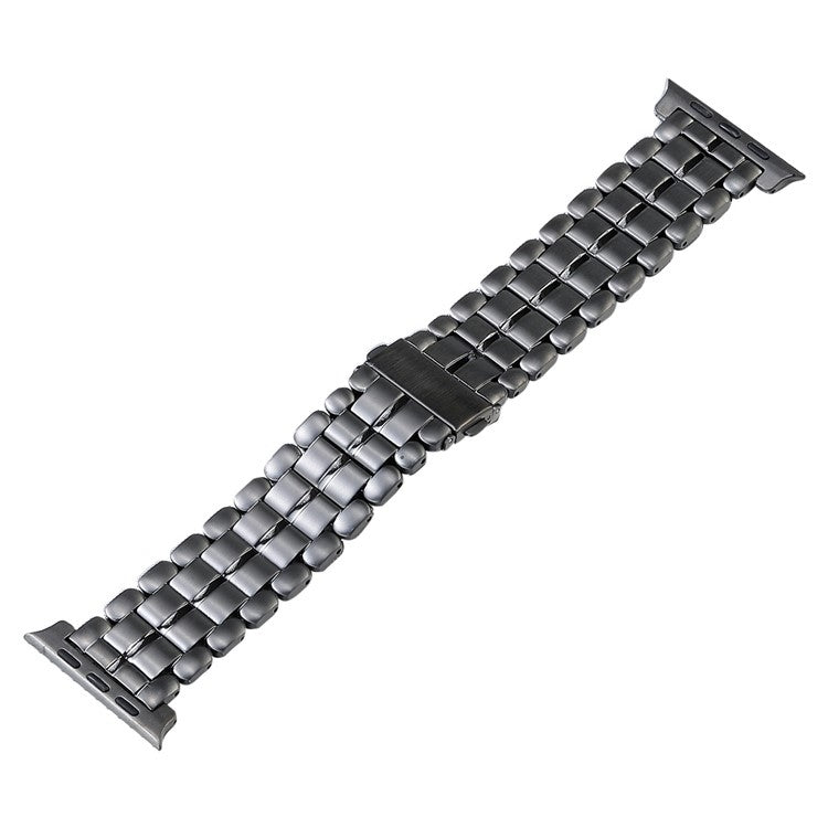 For Apple Watch Series 3 42mm Five Beads Titanium Steel Watch Band(Grey) - Watch Bands by PMC TechLife | Online Shopping South Africa | PMC TechLife
