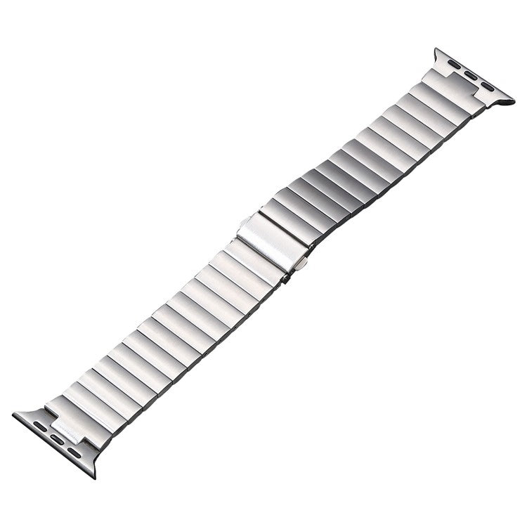 For Apple Watch SE 44mm Flat Buckle Stainless Steel Watch Band(Silver) - free shipping - PMC TechLife - Order now!