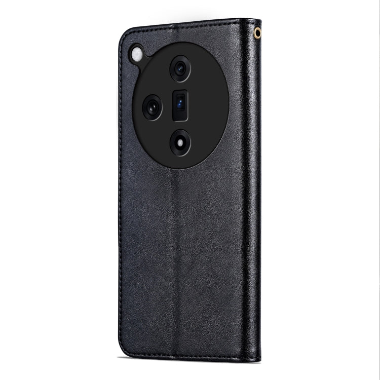 For OPPO Find X7 AZNS Sheepskin Texture Flip Leather Phone Case(Black) - OPPO Cases by AZNS | Online Shopping South Africa | PMC TechLife | Buy Now Pay Later Mobicred