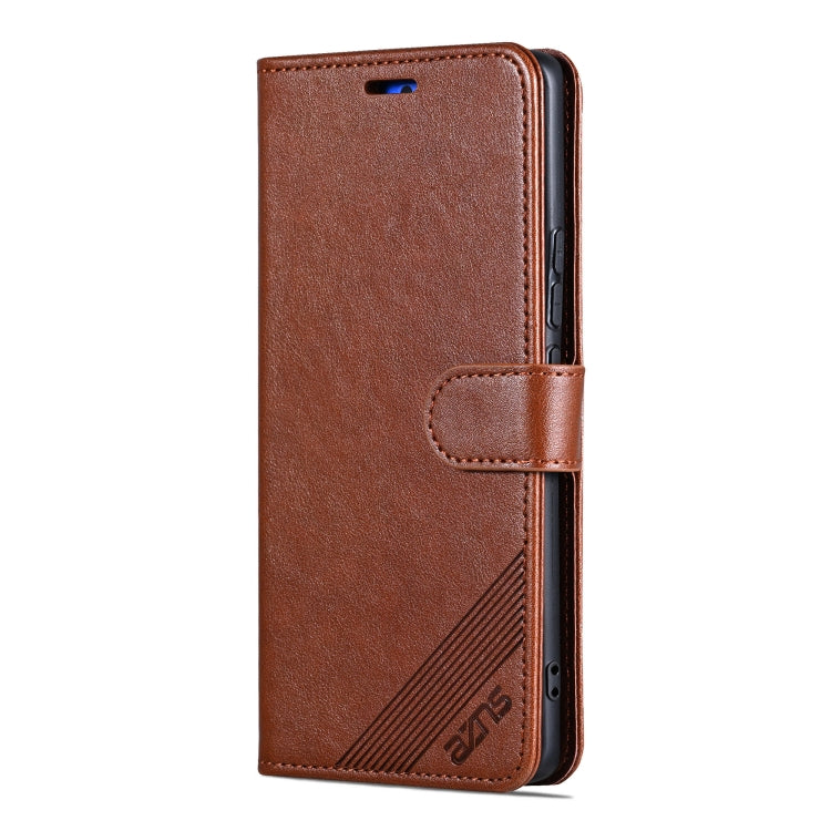 For OPPO Find X8 Pro AZNS Sheepskin Texture Flip Leather Phone Case(Brown) - free shipping - PMC Jewellery - Order now!