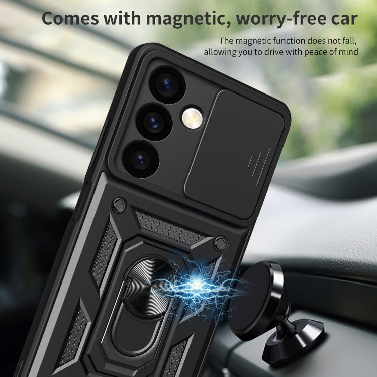 For Samsung Galaxy S24 5G Sliding Camera Cover Design TPU+PC Phone Case(Black) - Galaxy S24 5G Cases by PMC TechLife | Online Shopping South Africa | PMC TechLife | Buy Now Pay Later Mobicred