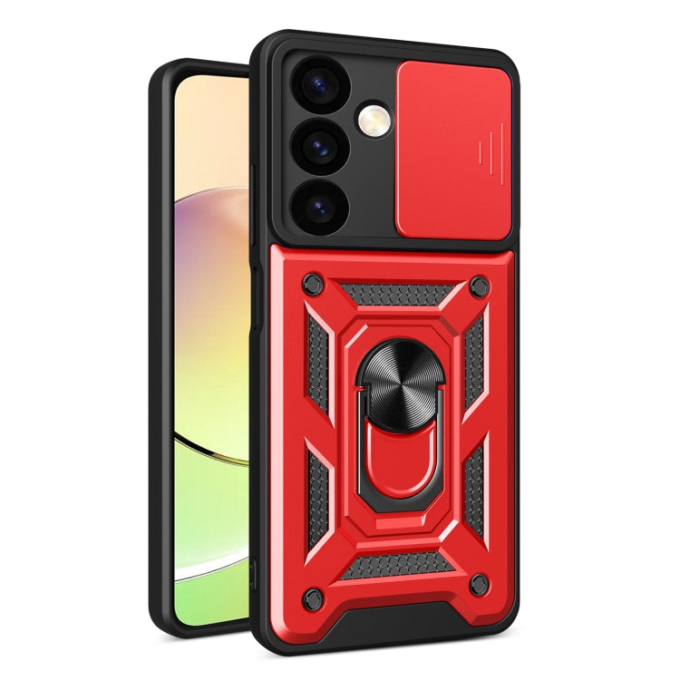 For Samsung Galaxy S24 5G Sliding Camera Cover Design TPU+PC Phone Case(Red) - Galaxy S24 5G Cases by PMC TechLife | Online Shopping South Africa | PMC TechLife