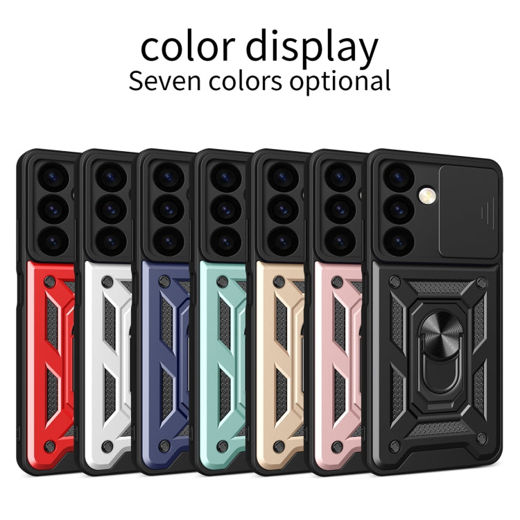 For Samsung Galaxy S24 5G Sliding Camera Cover Design TPU+PC Phone Case(Rose Gold) - Galaxy S24 5G Cases by PMC TechLife | Online Shopping South Africa | PMC TechLife