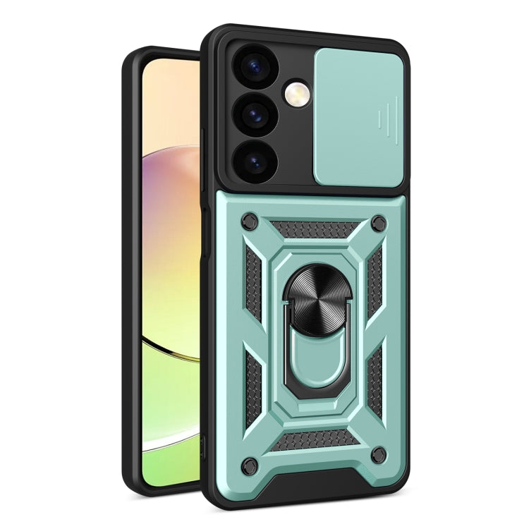 For Samsung Galaxy S24+ 5G Sliding Camera Cover Design TPU+PC Phone Case(Green) - Galaxy S24+ 5G Cases by PMC TechLife | Online Shopping South Africa | PMC TechLife