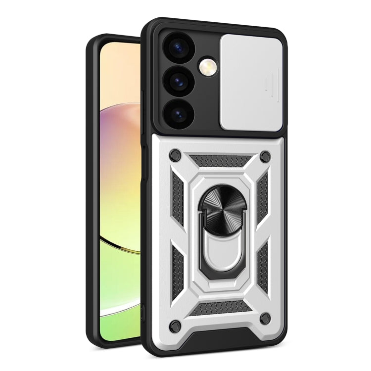 For Samsung Galaxy S24+ 5G Sliding Camera Cover Design TPU+PC Phone Case(Silver) - Galaxy S24+ 5G Cases by PMC TechLife | Online Shopping South Africa | PMC TechLife