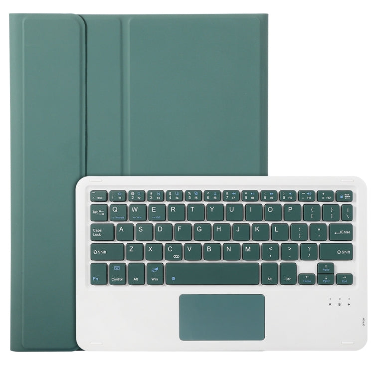 For Samsung Galaxy Tab S9 A710B-A Candy Color TPU Touch Bluetooth Keyboard Leather Tablet Case with Pen Holder(Dark Green) - Samsung Keyboard by PMC TechLife | Online Shopping South Africa | PMC TechLife