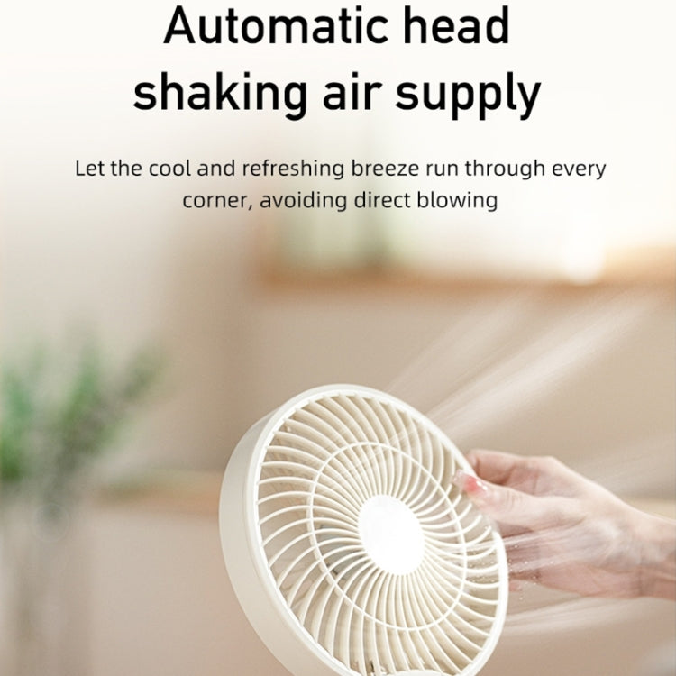 WSK302 4000mAh Swivel Head Wall Mounted Fan with Night Light(White) - Electric Fans by PMC TechLife | Online Shopping South Africa | PMC TechLife | Buy Now Pay Later Mobicred