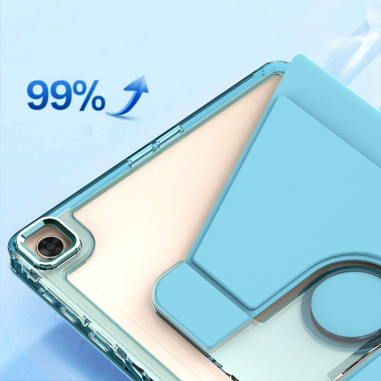 For Huawei MatePad T10 / T10S Clear 360 Rotation Stand Smart Leather Tablet Case(Baby Blue) - Huawei by PMC TechLife | Online Shopping South Africa | PMC TechLife | Buy Now Pay Later Mobicred