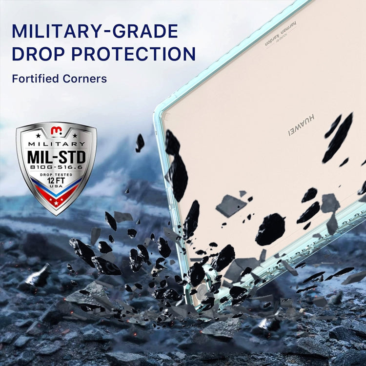 For Huawei MatePad T10 / T10S Clear Acrylic Shockproof Tablet Case(White) - Huawei by PMC TechLife | Online Shopping South Africa | PMC TechLife | Buy Now Pay Later Mobicred