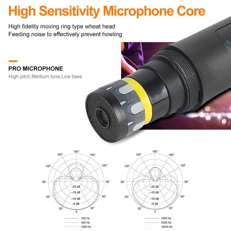 XTUGA S400 Professional 4-Channel UHF Wireless Microphone System with 4 Handheld Microphone(UK Plug) - Microphone by XTUGA | Online Shopping South Africa | PMC TechLife | Buy Now Pay Later Mobicred