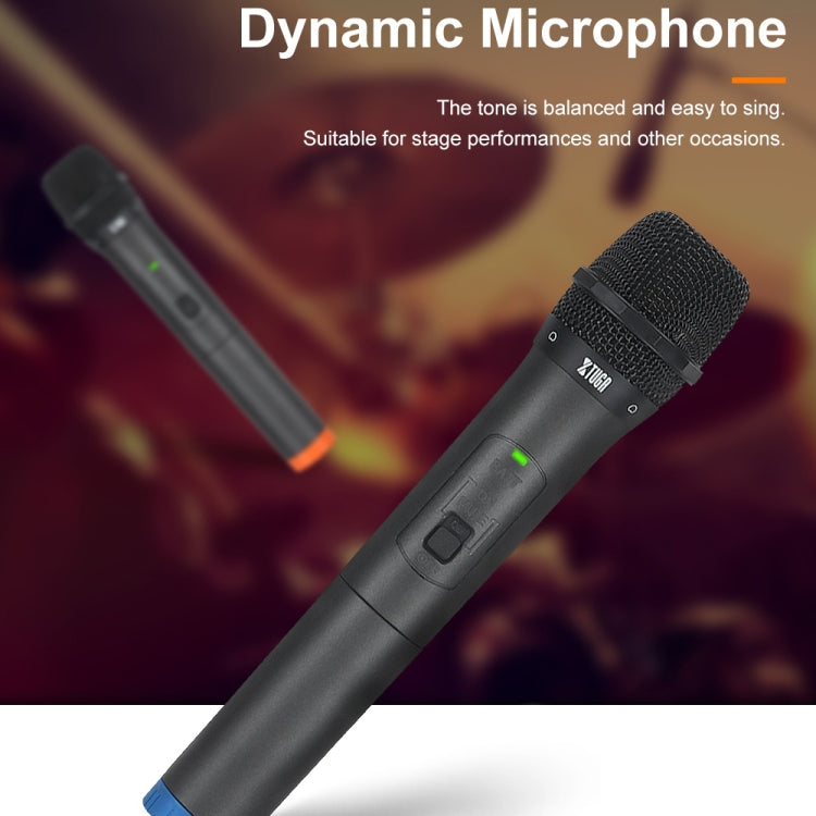 XTUGA S400 Professional 4-Channel UHF Wireless Microphone System with 4 Handheld Microphone(EU Plug) - Microphone by XTUGA | Online Shopping South Africa | PMC TechLife | Buy Now Pay Later Mobicred