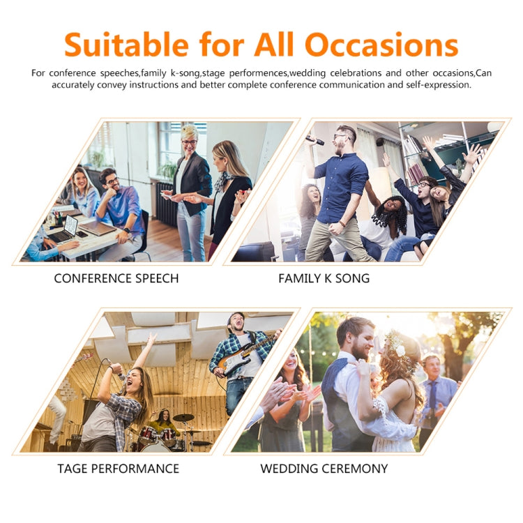 XTUGA S400 Professional 4-Channel UHF Wireless Microphone System with 4 Handheld Microphone(UK Plug) - Microphone by XTUGA | Online Shopping South Africa | PMC TechLife | Buy Now Pay Later Mobicred