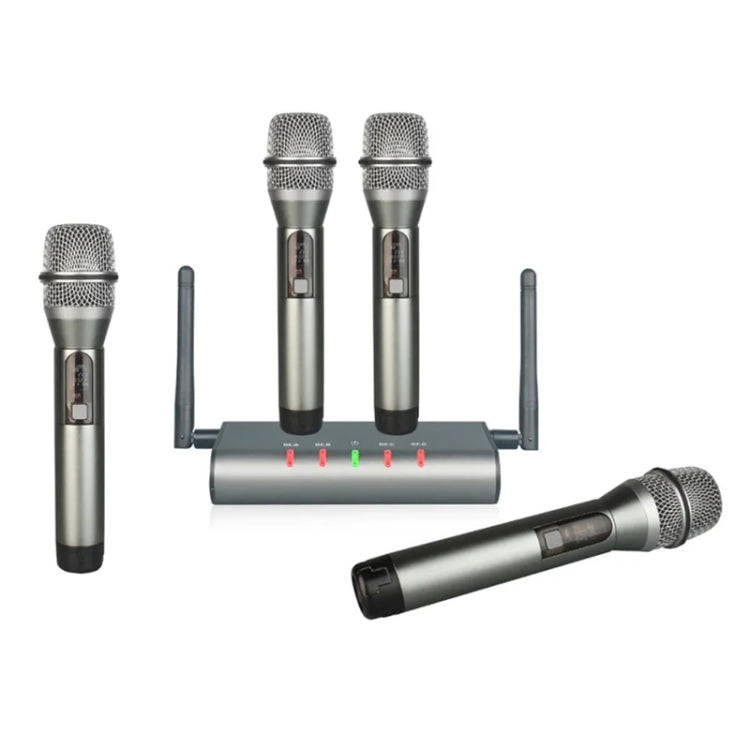 XTUGA U-F4600 Professional 4-Channel UHF Wireless Microphone System with 4 Handheld Microphone(US Plug) - Microphone by XTUGA | Online Shopping South Africa | PMC TechLife | Buy Now Pay Later Mobicred