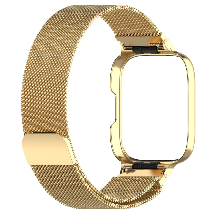 For Redmi Watch 3 Lite / Watch 3 Active 2 in 1 Milan Metal Watch Band with Watch Frame(Gold) - free shipping - PMC TechLife - Order now!