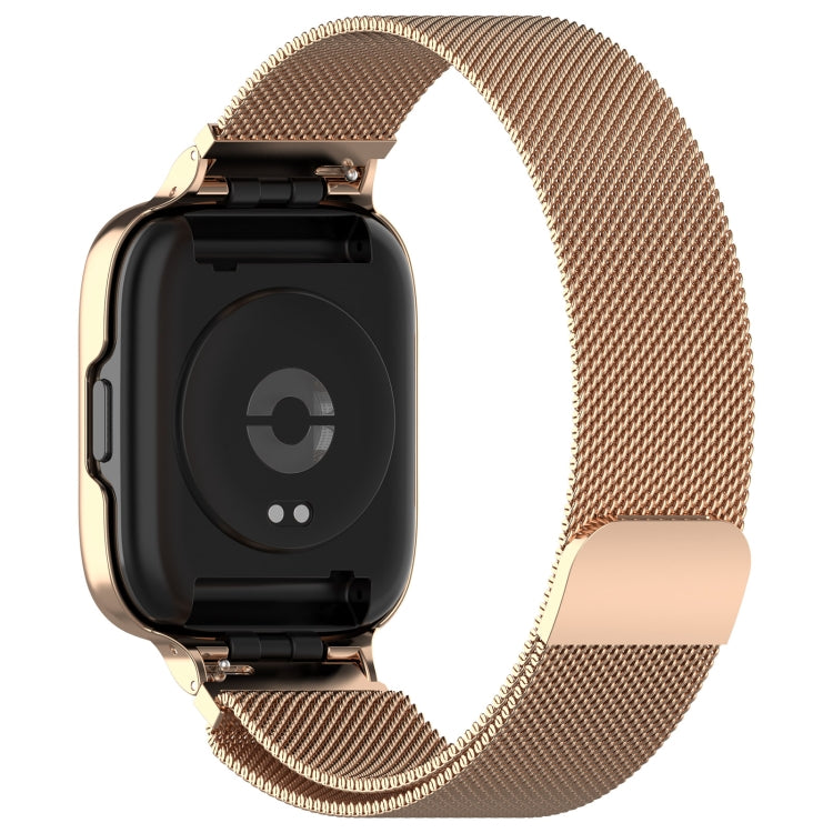 For Redmi Watch 3 Lite / Watch 3 Active 2 in 1 Milan Metal Watch Band with Watch Frame(Rose Gold) - free shipping - PMC TechLife - Order now!
