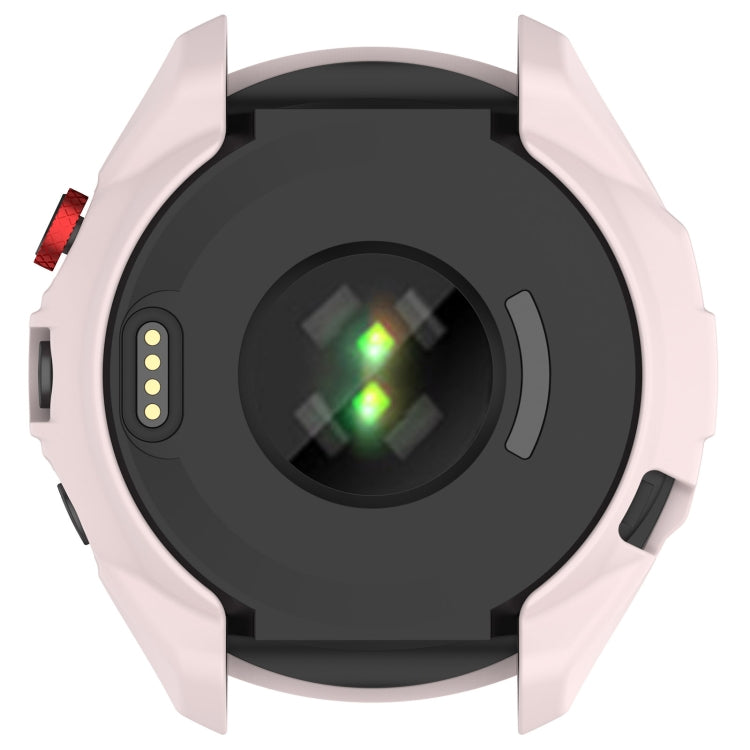 For Garmin Approach S70 42mm Armor Hollow Watch Protective Case(Light Pink) - Watch Cases by PMC TechLife | Online Shopping South Africa | PMC TechLife