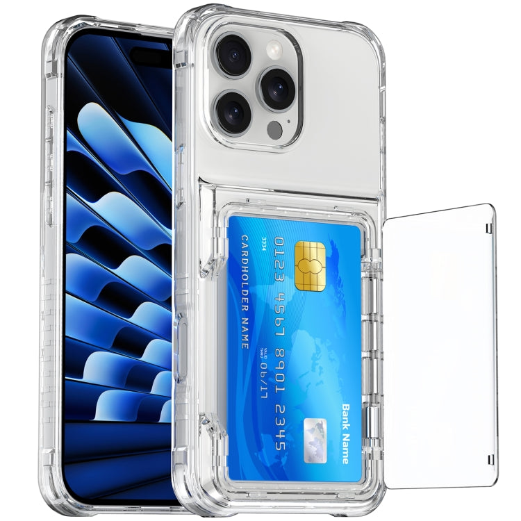 For iPhone 16 Pro Crystal Clear Flip Card Slot Phone Case(Transparent) - iPhone 16 Pro Cases by PMC TechLife | Online Shopping South Africa | PMC TechLife | Buy Now Pay Later Mobicred