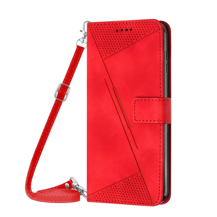 For Motorola Moto G Stylus 5G 2024 Dream Triangle Leather Phone Case with Lanyard(Red) - Motorola Cases by PMC Jewellery | Online Shopping South Africa | PMC Jewellery | Buy Now Pay Later Mobicred
