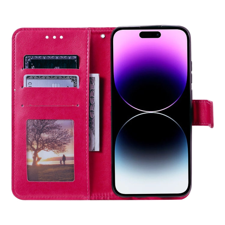 For iPhone 16 Totem Flower Embossed Leather Phone Case(Red) - iPhone 16 Cases by PMC TechLife | Online Shopping South Africa | PMC TechLife | Buy Now Pay Later Mobicred