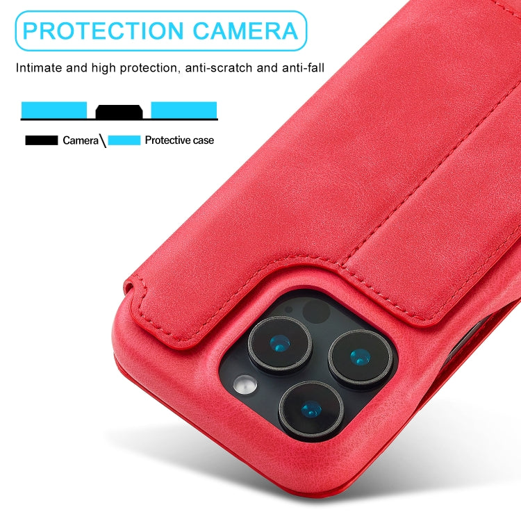 For iPhone 16 Pro Max LC.IMEEKE Hon Ancient Series Flip Leather Phone Case(Red) - free shipping - PMC Jewellery - Order now!