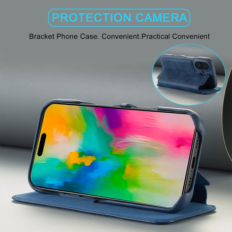For iPhone 16 LC.IMEEKE Hon Ancient Series Flip Leather Phone Case(Blue) - iPhone 16 Cases by LC.IMEEKE | Online Shopping South Africa | PMC TechLife | Buy Now Pay Later Mobicred