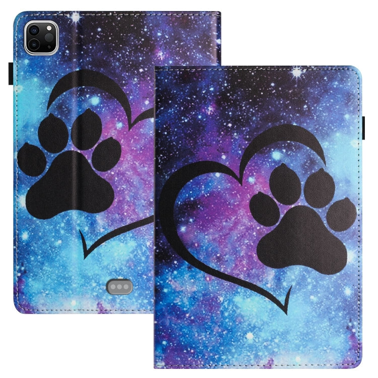 For iPad Pro 11 2024 Sewing Litchi Texture Smart Leather Tablet Case(Footprint) - iPad Pro 11 2024 Cases by PMC TechLife | Online Shopping South Africa | PMC TechLife | Buy Now Pay Later Mobicred