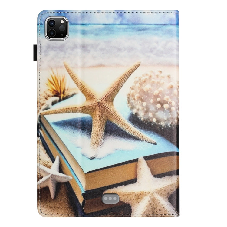 For iPad Pro 11 2024 Sewing Litchi Texture Smart Leather Tablet Case(Starfish) - iPad Pro 11 2024 Cases by PMC TechLife | Online Shopping South Africa | PMC TechLife | Buy Now Pay Later Mobicred