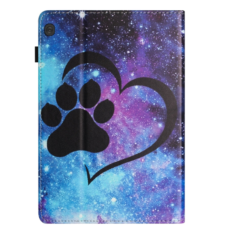 For Lenovo Tab M10 Sewing Litchi Texture Smart Leather Tablet Case(Footprint) - Lenovo by PMC TechLife | Online Shopping South Africa | PMC TechLife | Buy Now Pay Later Mobicred