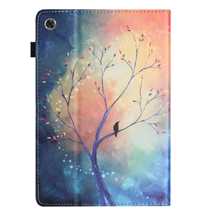 For Lenovo M10 Plus Sewing Litchi Texture Smart Leather Tablet Case(Oil Painting Tree) - Lenovo by PMC TechLife | Online Shopping South Africa | PMC TechLife | Buy Now Pay Later Mobicred