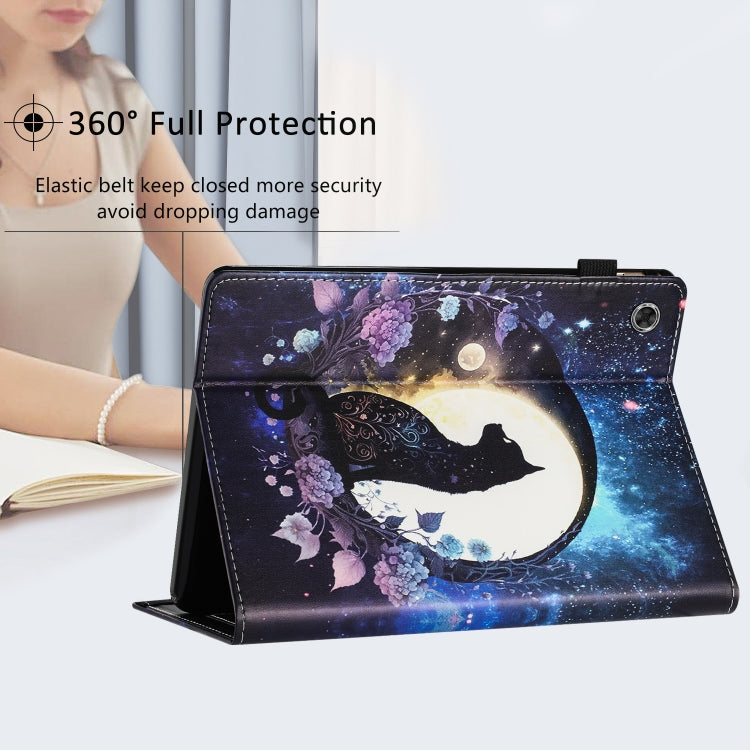 For Lenovo Tab M10 Plus 3rd Gen Sewing Litchi Texture Smart Leather Tablet Case(Cat) - Lenovo by PMC TechLife | Online Shopping South Africa | PMC TechLife | Buy Now Pay Later Mobicred