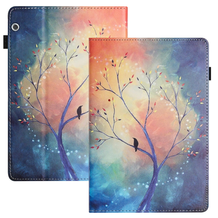For Huawei MediaPad T3 10 Sewing Litchi Texture Smart Leather Tablet Case(Oil Painting Tree) - Huawei by PMC TechLife | Online Shopping South Africa | PMC TechLife | Buy Now Pay Later Mobicred