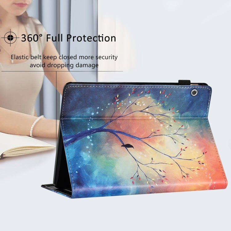 For Huawei MediaPad T3 10 Sewing Litchi Texture Smart Leather Tablet Case(Oil Painting Tree) - Huawei by PMC TechLife | Online Shopping South Africa | PMC TechLife | Buy Now Pay Later Mobicred