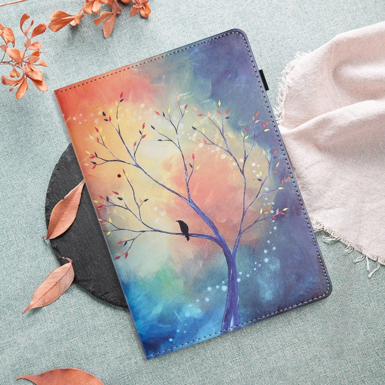 For Huawei MediaPad T5 10 Sewing Litchi Texture Smart Leather Tablet Case(Oil Painting Tree) - Huawei by PMC TechLife | Online Shopping South Africa | PMC TechLife | Buy Now Pay Later Mobicred