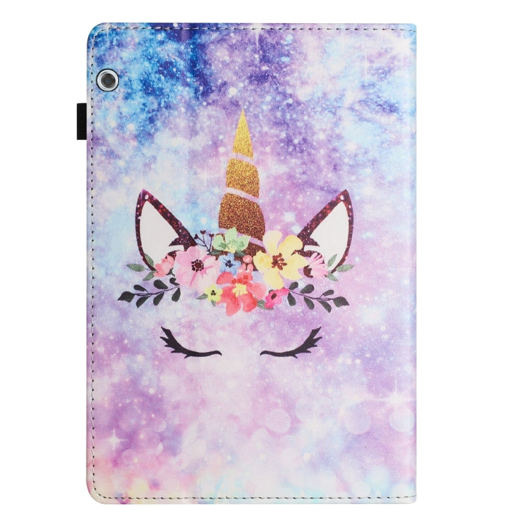 For Huawei MediaPad T5 10 Sewing Litchi Texture Smart Leather Tablet Case(Smiling Face) - Huawei by PMC TechLife | Online Shopping South Africa | PMC TechLife | Buy Now Pay Later Mobicred