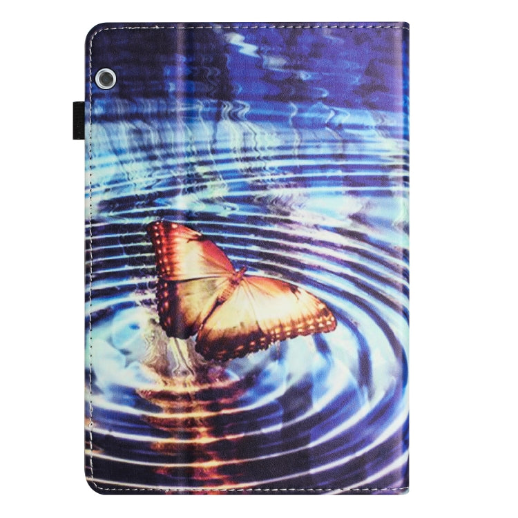 For Huawei MediaPad T5 10 Sewing Litchi Texture Smart Leather Tablet Case(Butterfly) - Huawei by PMC TechLife | Online Shopping South Africa | PMC TechLife | Buy Now Pay Later Mobicred