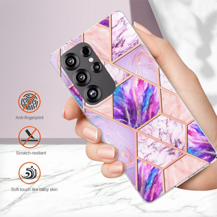 For Samsung Galaxy S25 Ultra 5G Electroplating Splicing Marble TPU Phone Case(Light Purple) - Galaxy S25 Ultra 5G Cases by PMC Jewellery | Online Shopping South Africa | PMC Jewellery | Buy Now Pay Later Mobicred