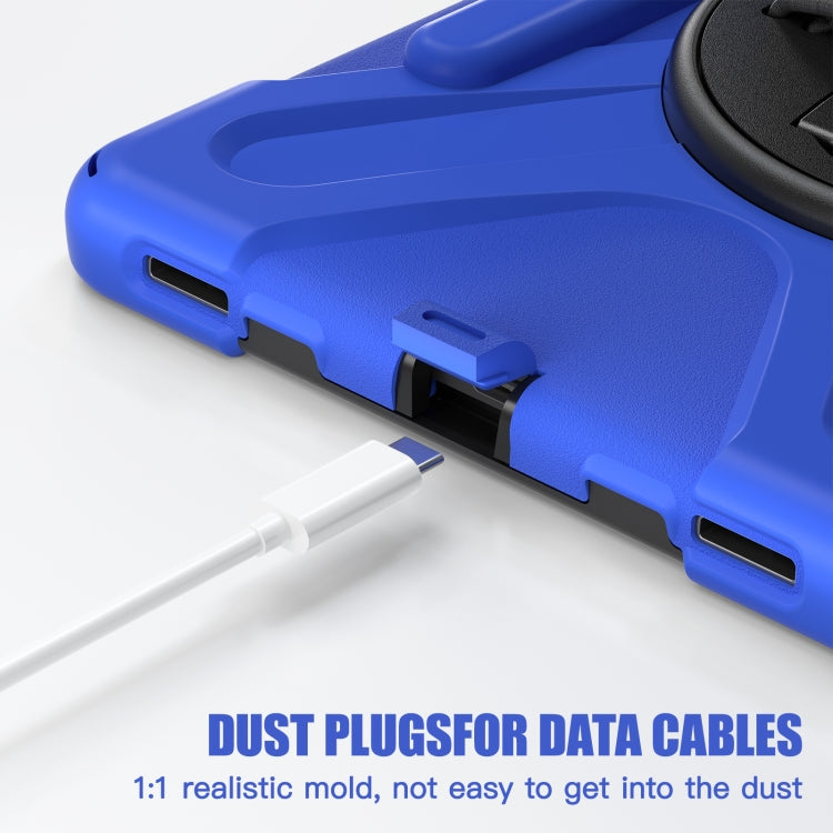 For Galaxy Tab S10 FE / S9 FE / S9 / S8 / S7 Rotatable Kickstand Grip Heavy Duty Hard Rugged Tablet Case(Blue) - free shipping - PMC Jewellery - Order now!