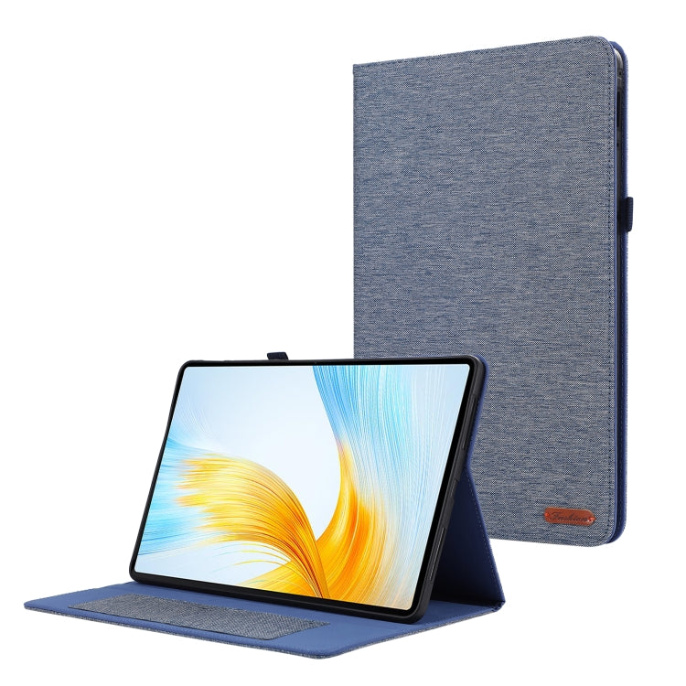 For Honor MagicPad 13 Cloth Texture Horizontal Flip PU + TPU Tablet Case(Deep Blue) - Honor by PMC TechLife | Online Shopping South Africa | PMC TechLife | Buy Now Pay Later Mobicred