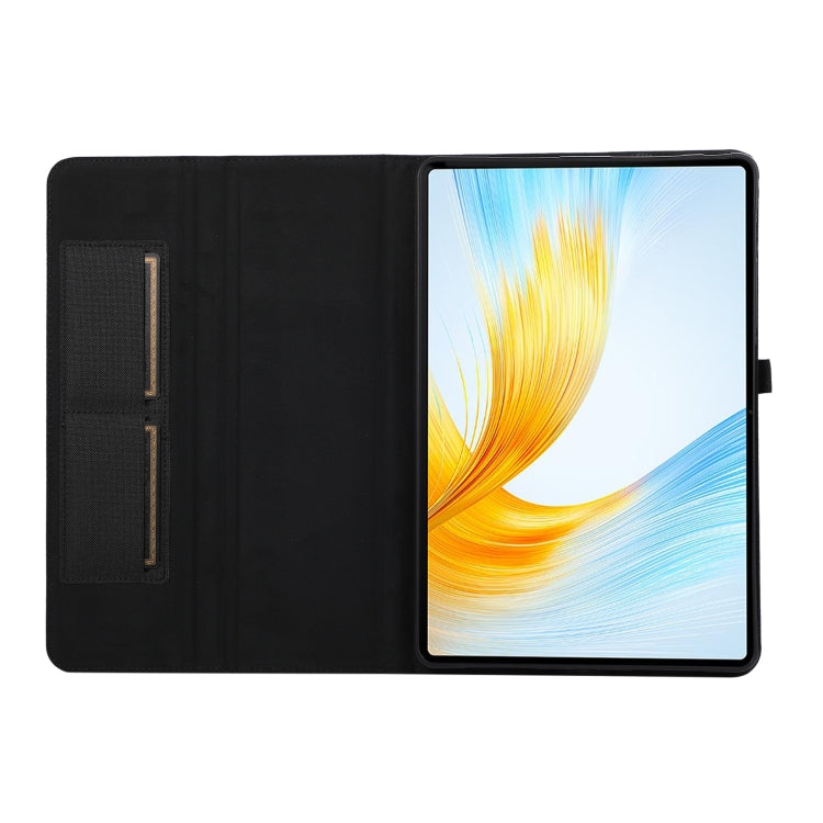 For Honor MagicPad 13 Fabric Texture Horizontal Flip Leather Tablet Case(Black) - Honor by PMC TechLife | Online Shopping South Africa | PMC TechLife | Buy Now Pay Later Mobicred