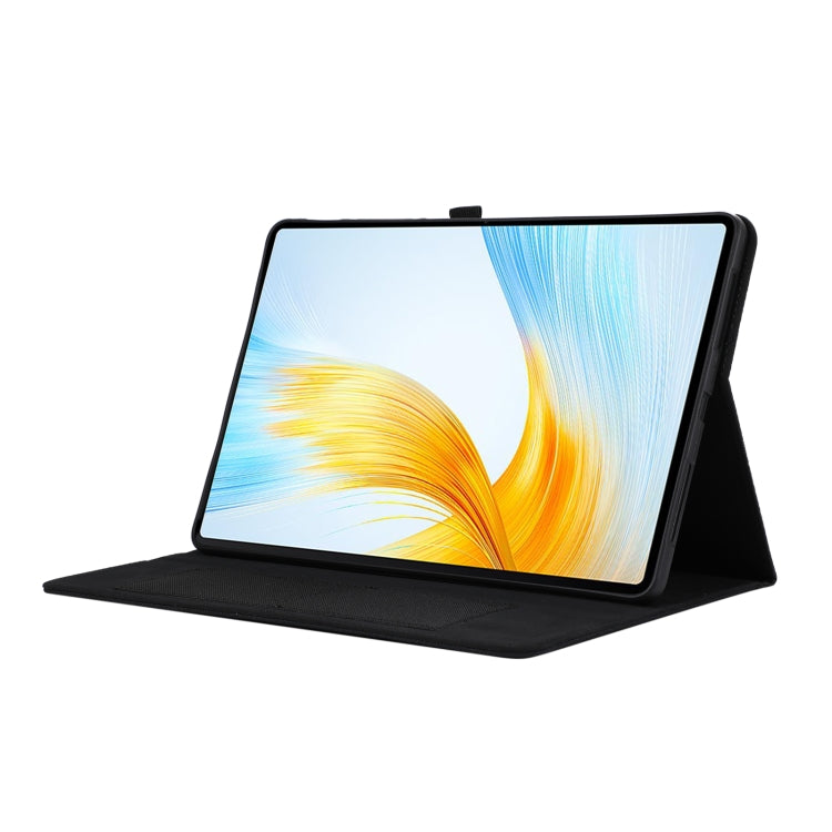 For Honor MagicPad 13 Fabric Texture Horizontal Flip Leather Tablet Case(Black) - Honor by PMC TechLife | Online Shopping South Africa | PMC TechLife | Buy Now Pay Later Mobicred