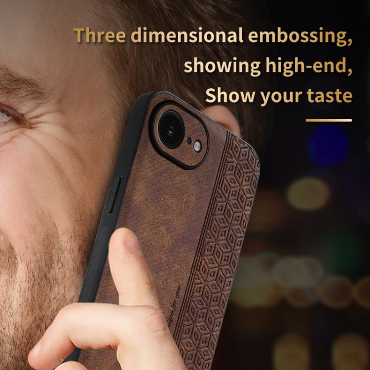 For iPhone 16e AZNS 3D Embossed Skin Feel Phone Case(Black) - free shipping - PMc TechLife - Order now!