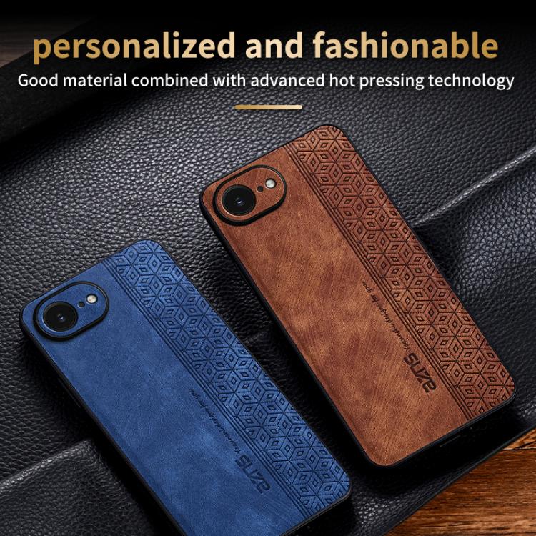 For iPhone 16e AZNS 3D Embossed Skin Feel Phone Case(Sapphire Blue) - free shipping - PMc TechLife - Order now!