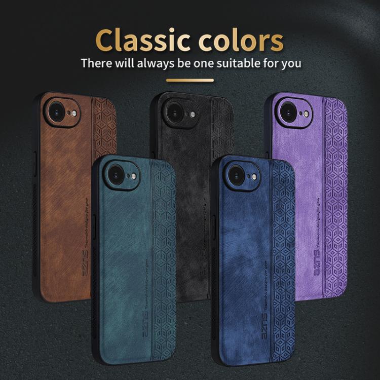 For iPhone 16e AZNS 3D Embossed Skin Feel Phone Case(Sapphire Blue) - free shipping - PMc TechLife - Order now!