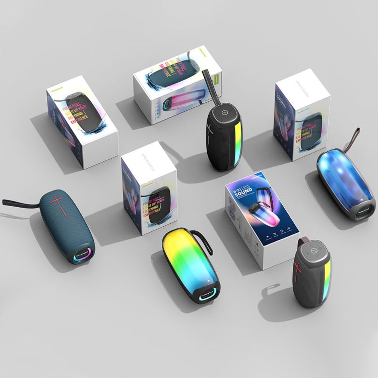 HOPESTAR P50 IPX6 Waterproof Outdoor Portable RGB Light Bluetooth Speaker(Black) - free shipping - PMC Jewellery - Order now!