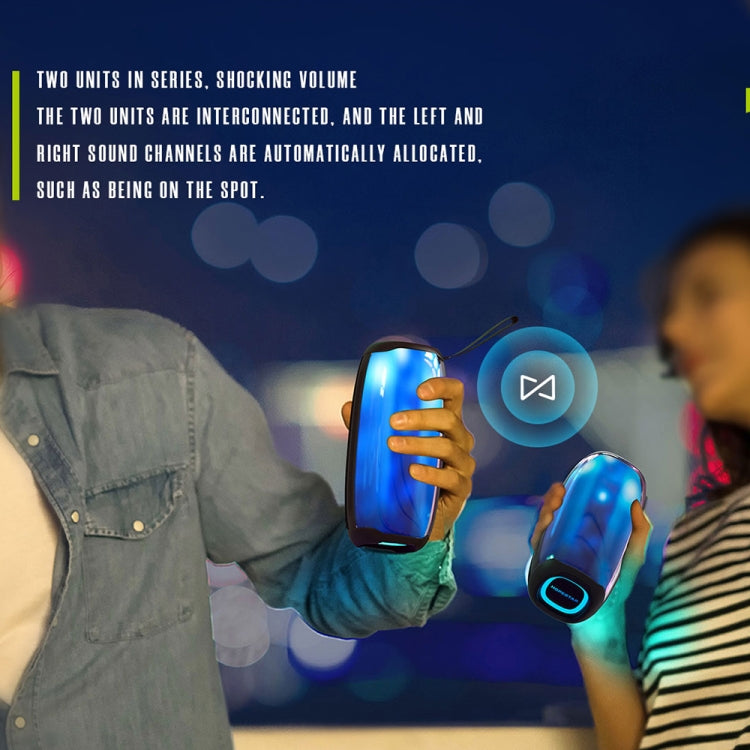 HOPESTAR P50 IPX6 Waterproof Outdoor Portable RGB Light Bluetooth Speaker(Blue) - free shipping - PMC Jewellery - Order now!