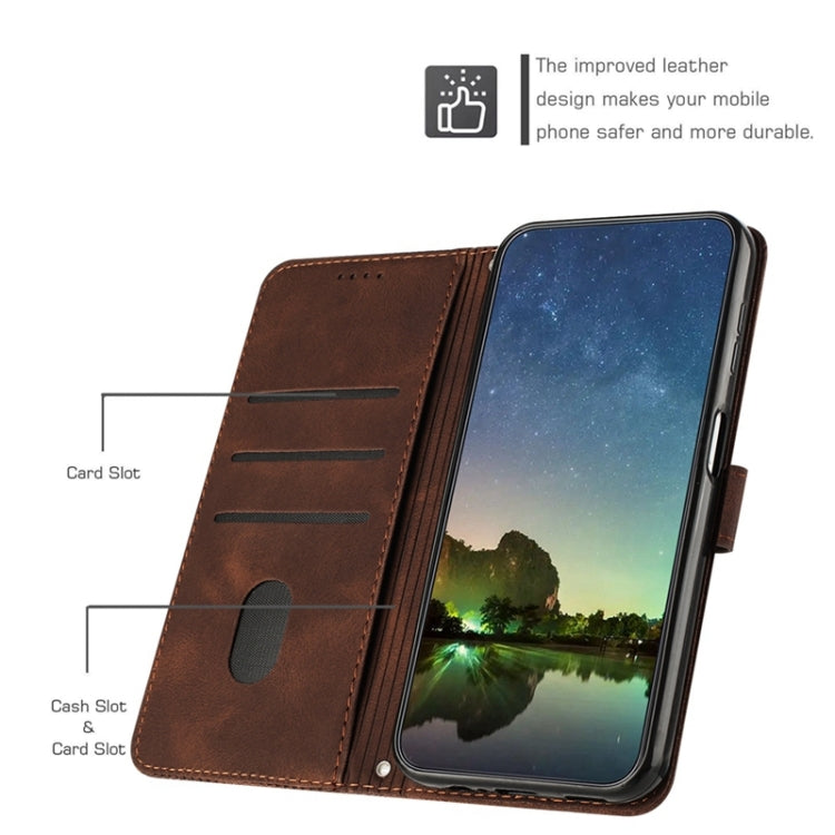 For Samsung Galaxy M33 Dream Triangle Leather Phone Case with Long Lanyard(Brown) - Galaxy Phone Cases by PMC TechLife | Online Shopping South Africa | PMC TechLife